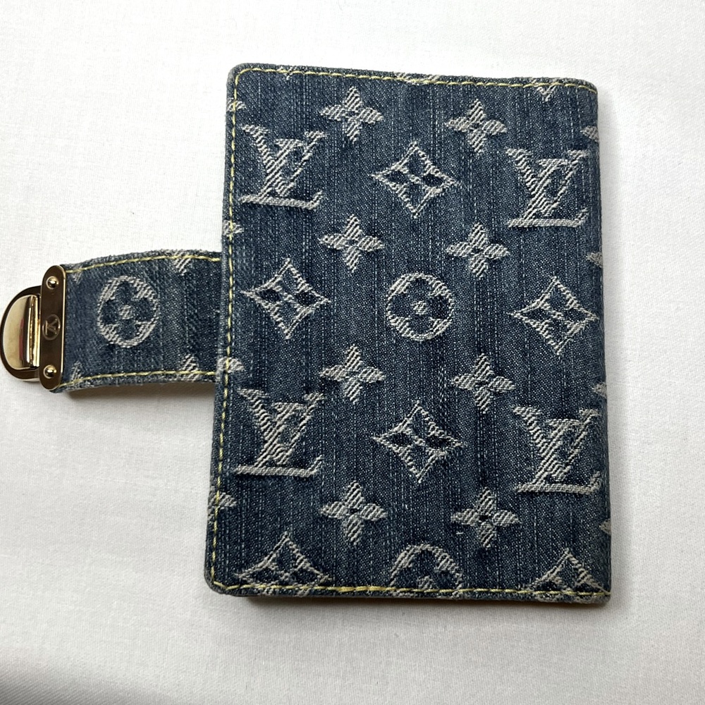 Louis Vuitton Blue Denim Monogram Small Ring Agenda - Picture 2 of 11
